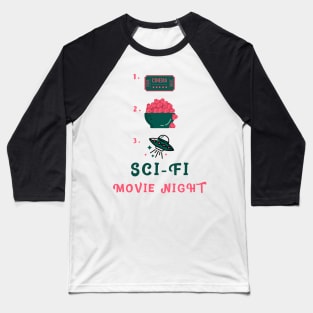 Sci-Fi Movie Night Baseball T-Shirt
